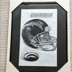 Chargers Football Helmet Art Print